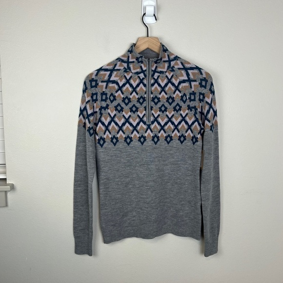 Title Nine Lift Quarter Zip Merino Wool Sweater - Picture 2 of 6